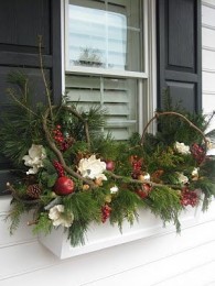 decorating window boxes for winter Beautiful Winter window box just add tiny white lights and they re